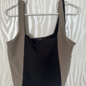 Abercrombie YPB Black and Tan Top